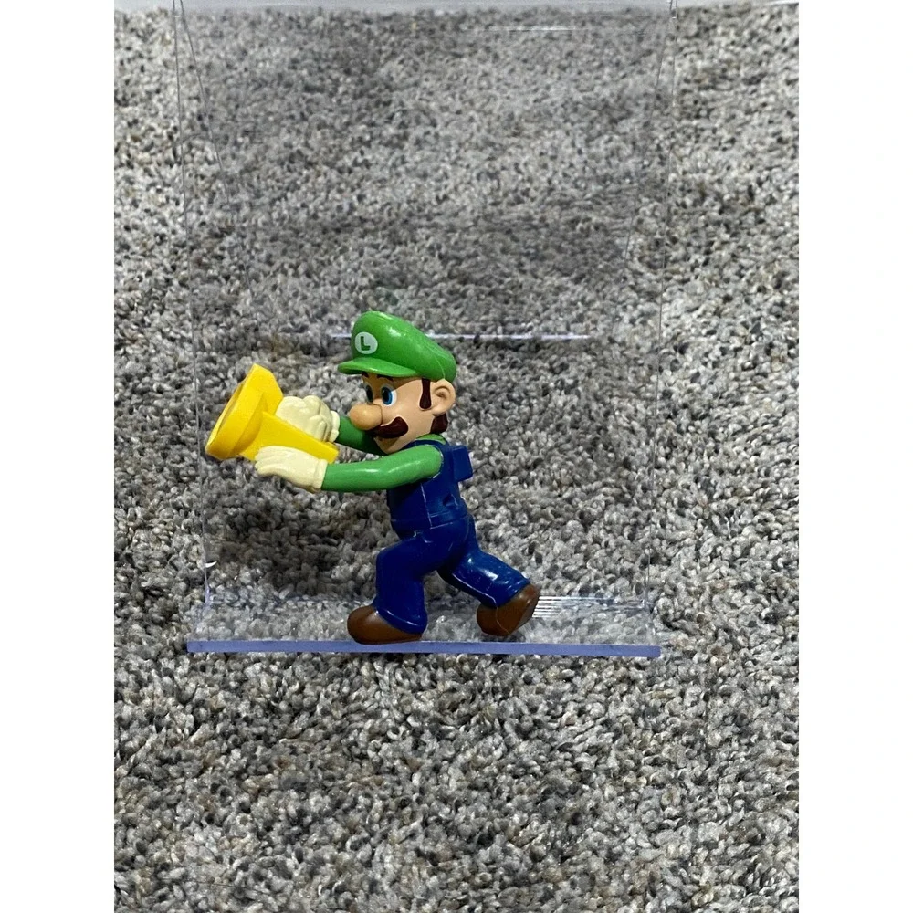 Action Figure Nintendo Luigi Unisex Blue Green Excellent Movie Toy Small